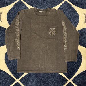 Chrome Hearts Cross Horseshoe Rhinestone Black Longsleeve Men’s Size Large